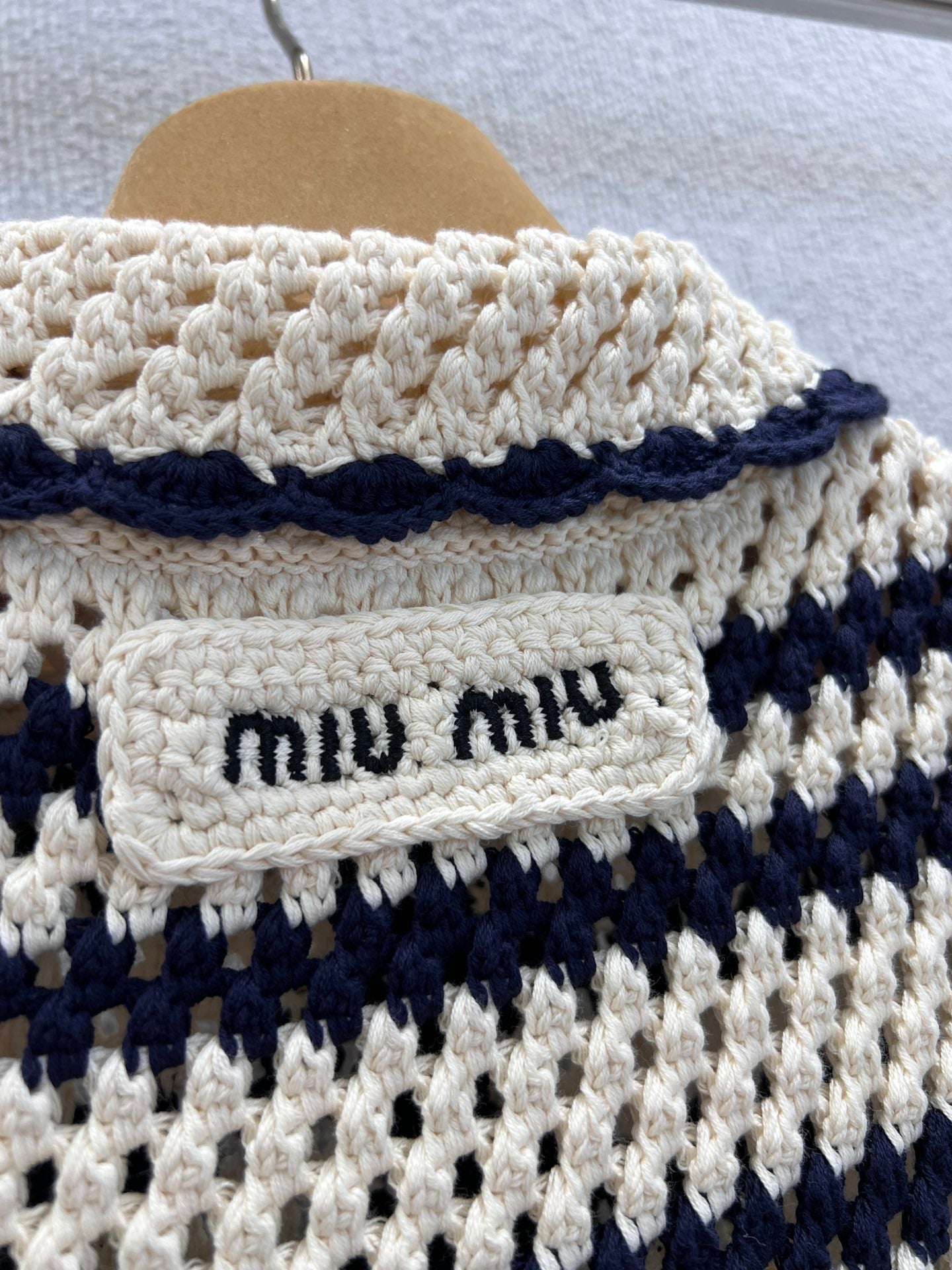Miu 25fw knitted shirt