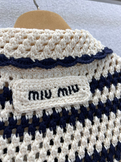 Miu 25fw knitted shirt