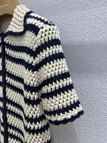 Miu 25fw knitted shirt