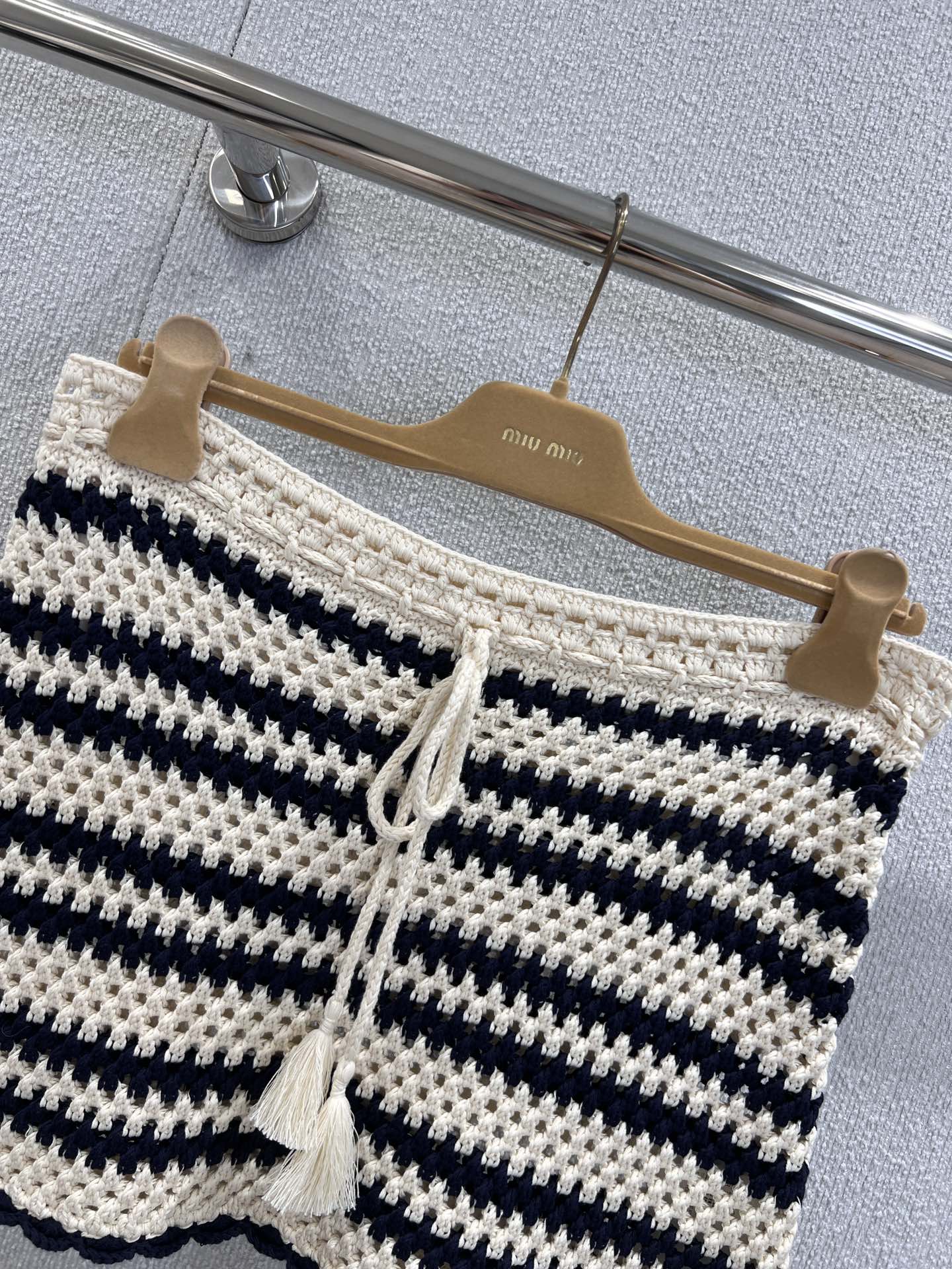 Miu 25fw knitted short