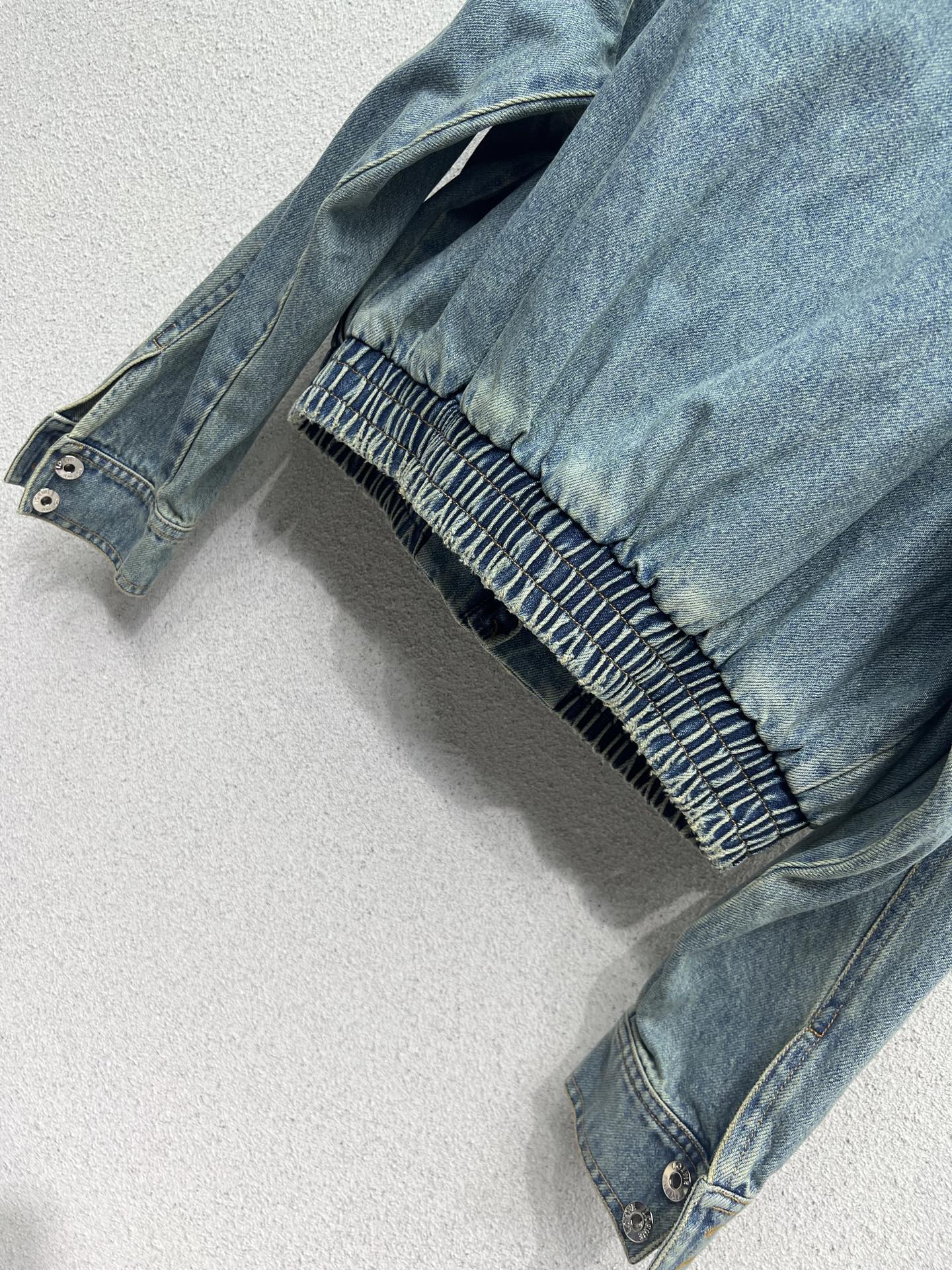 Loe 25fw leather collar jacket