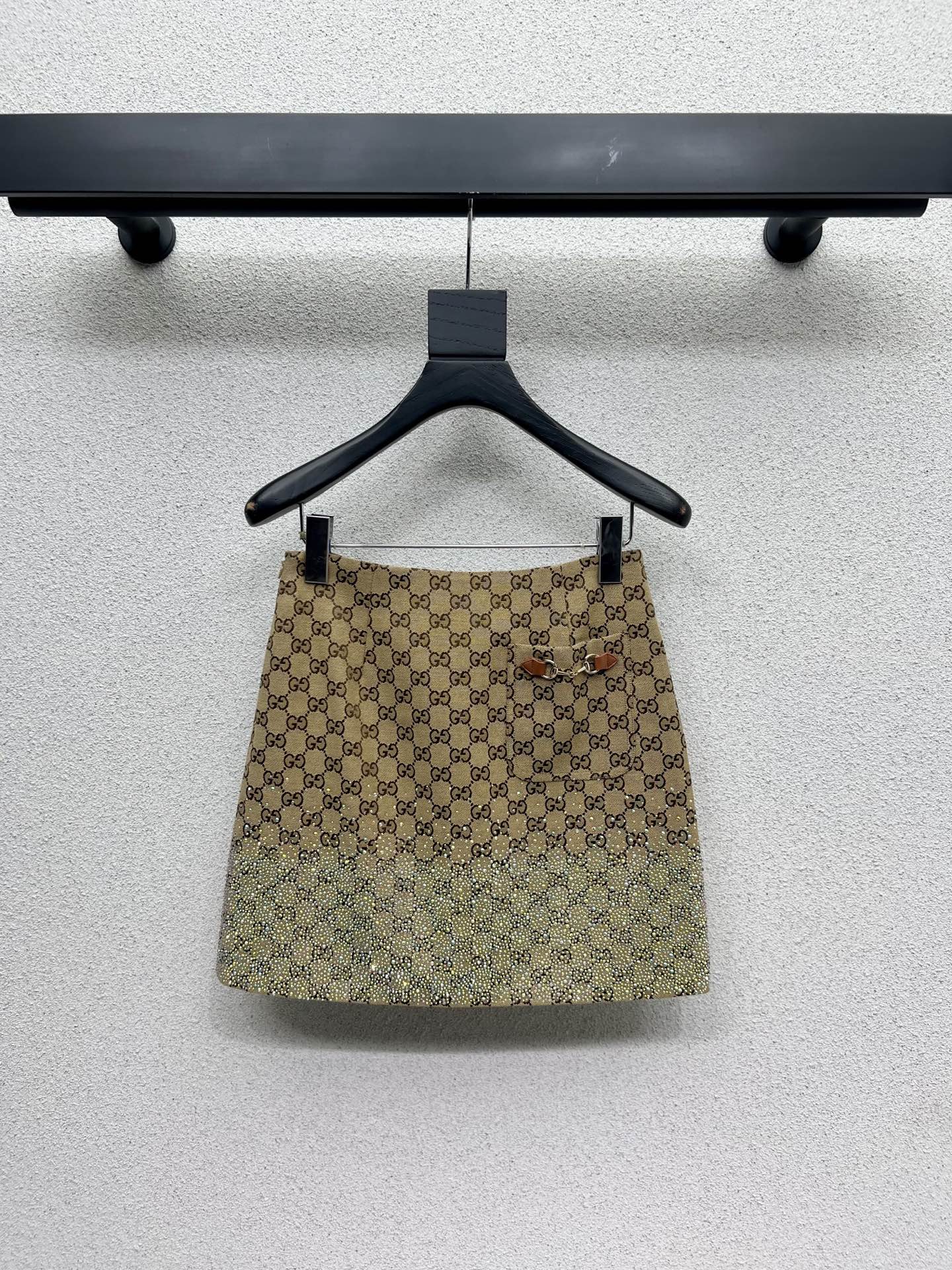 Guc 25ss rhinestone skirt