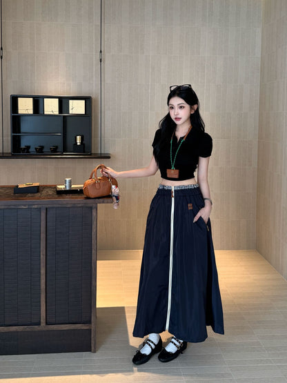 miu 25ss zipper skirt
