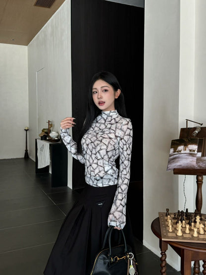 Chan 25fw printed shirt
