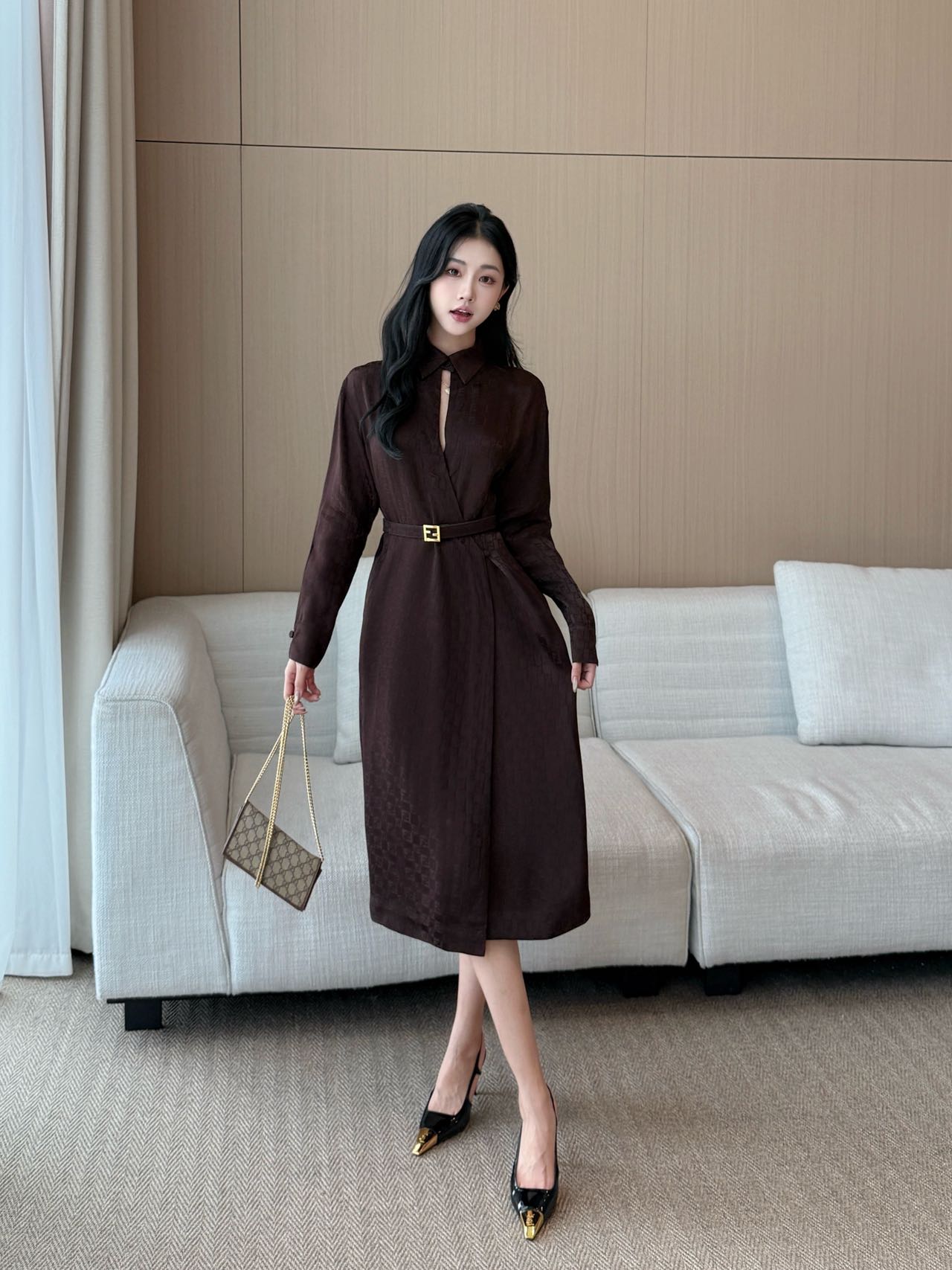 Fend 25fw jacquard dress