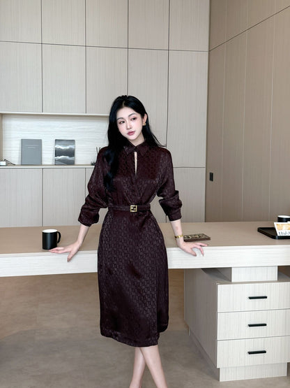 Fend 25fw jacquard dress