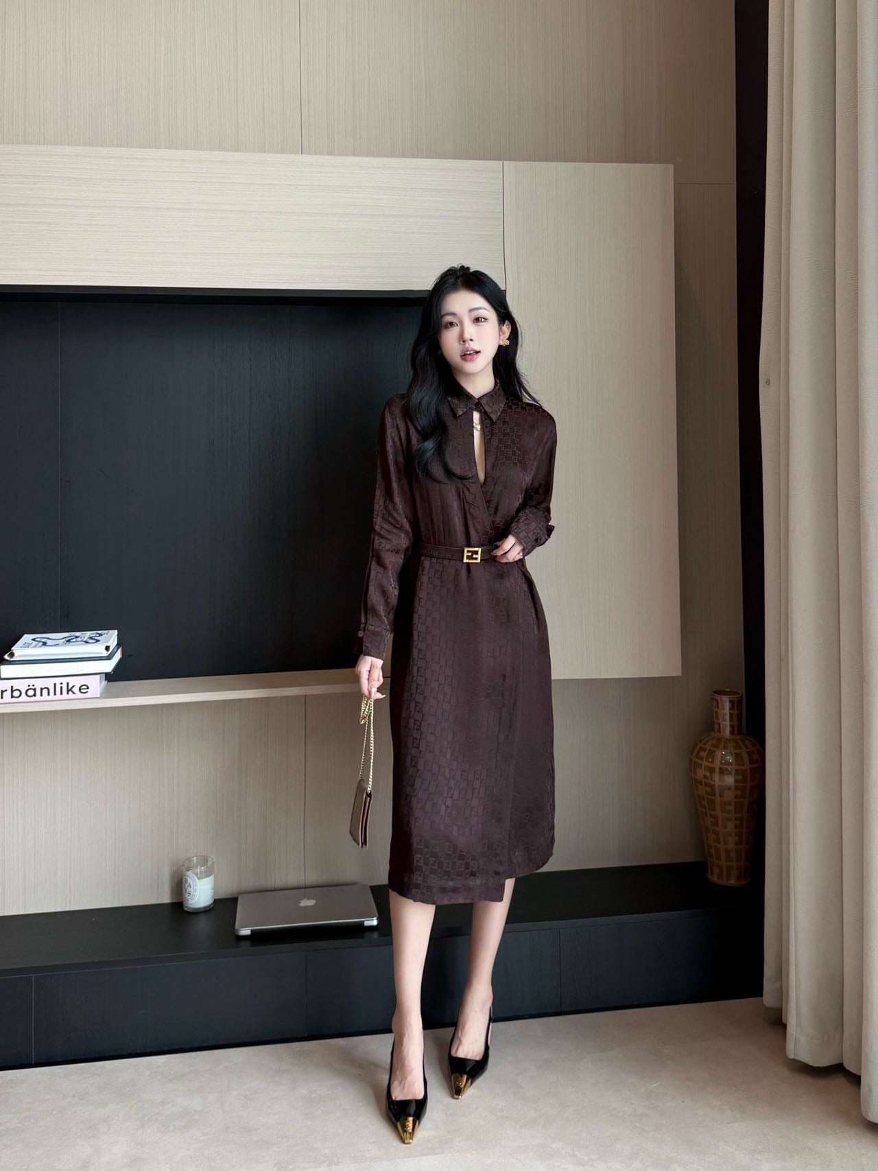 Fend 25fw jacquard dress