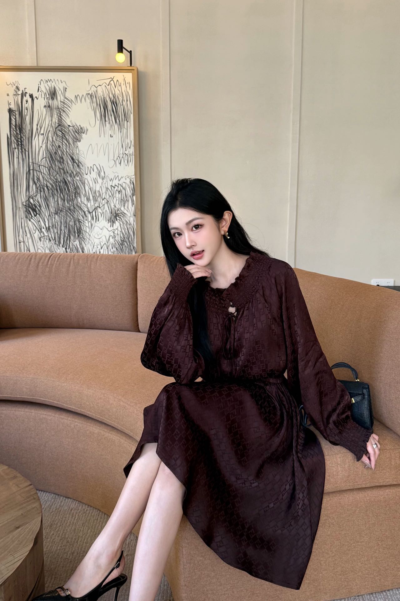 Fend 25FW jacquard dress