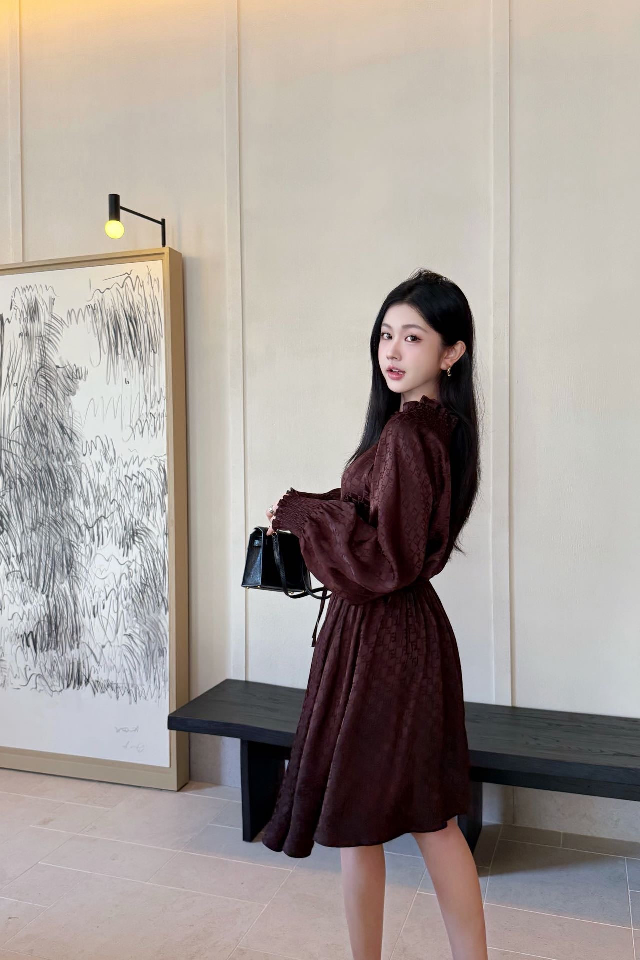 Fend 25FW jacquard dress