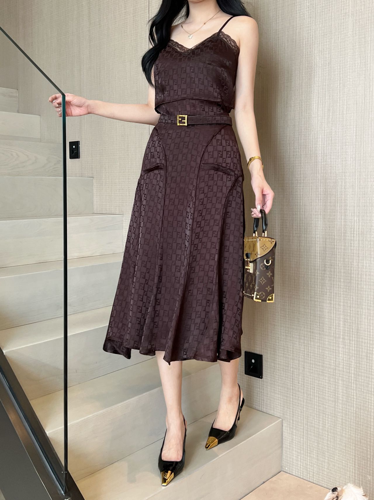 Fend 25fw jacquare skirt