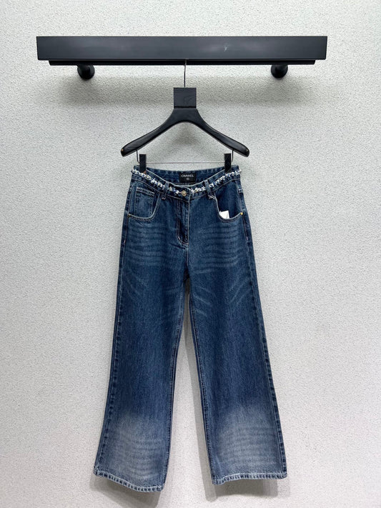 Chan 25fw printed jeans