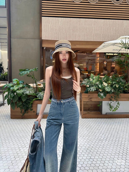 Chan 25fw printed jeans