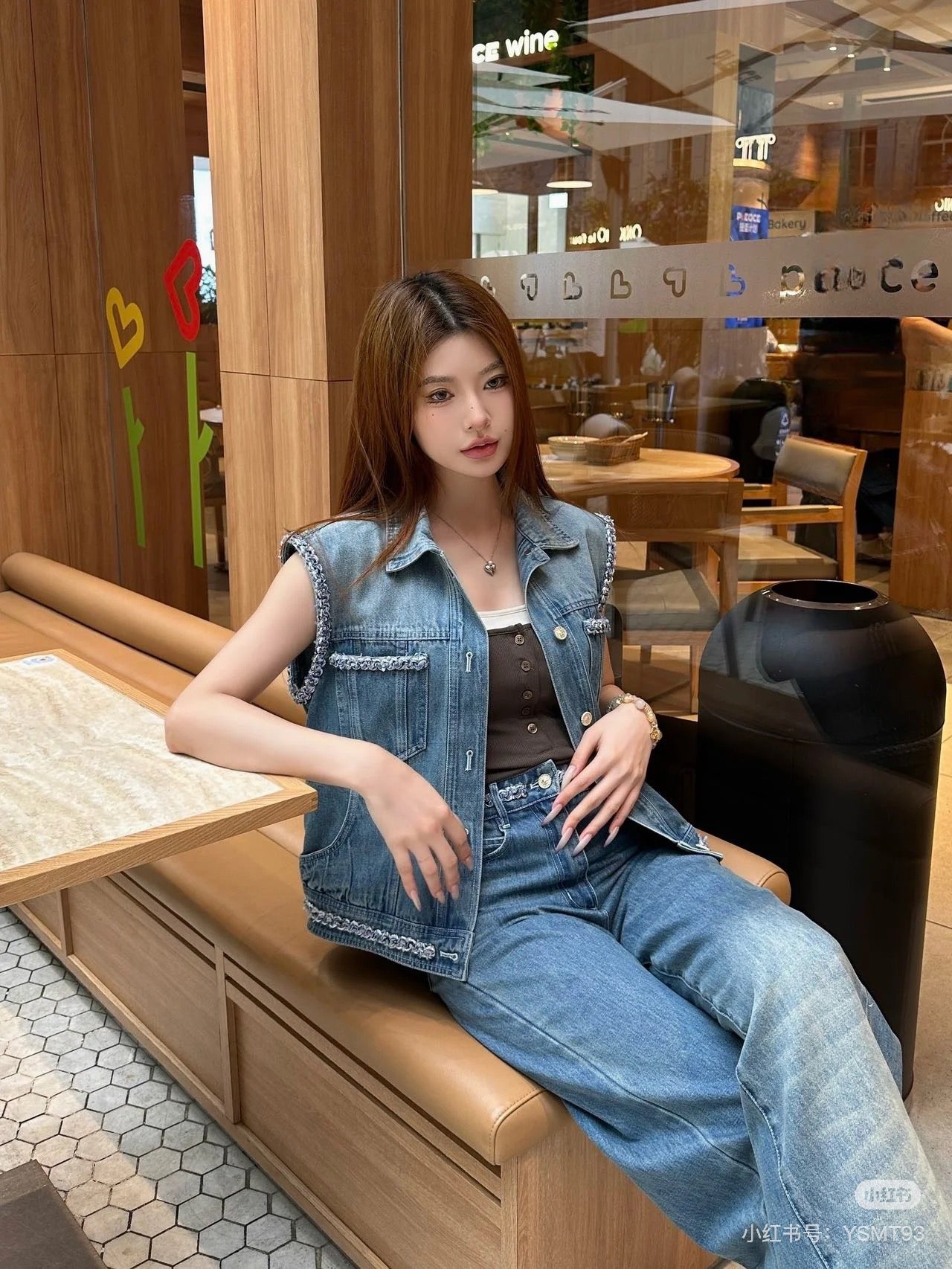 Chan 25fw printed jeans