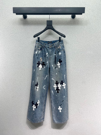 chrom 25fw jacquard jeans
