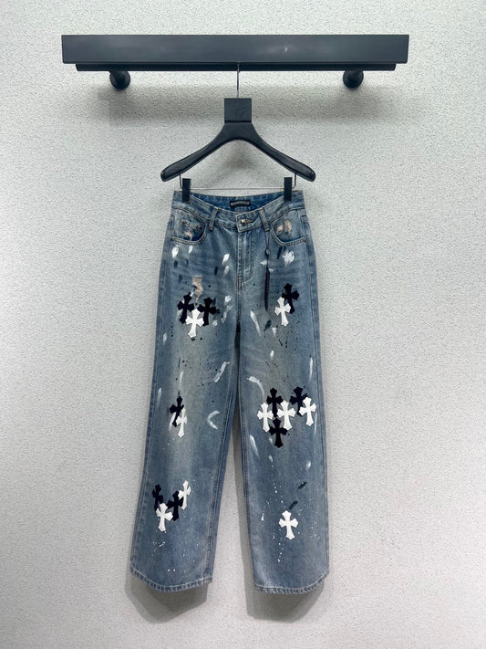 chrom 25fw jacquard jeans