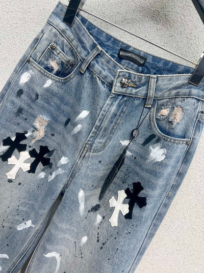 chrom 25fw jacquard jeans