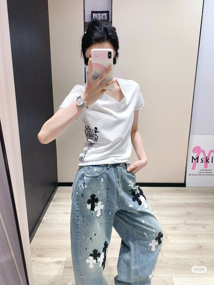 chrom 25fw jacquard jeans