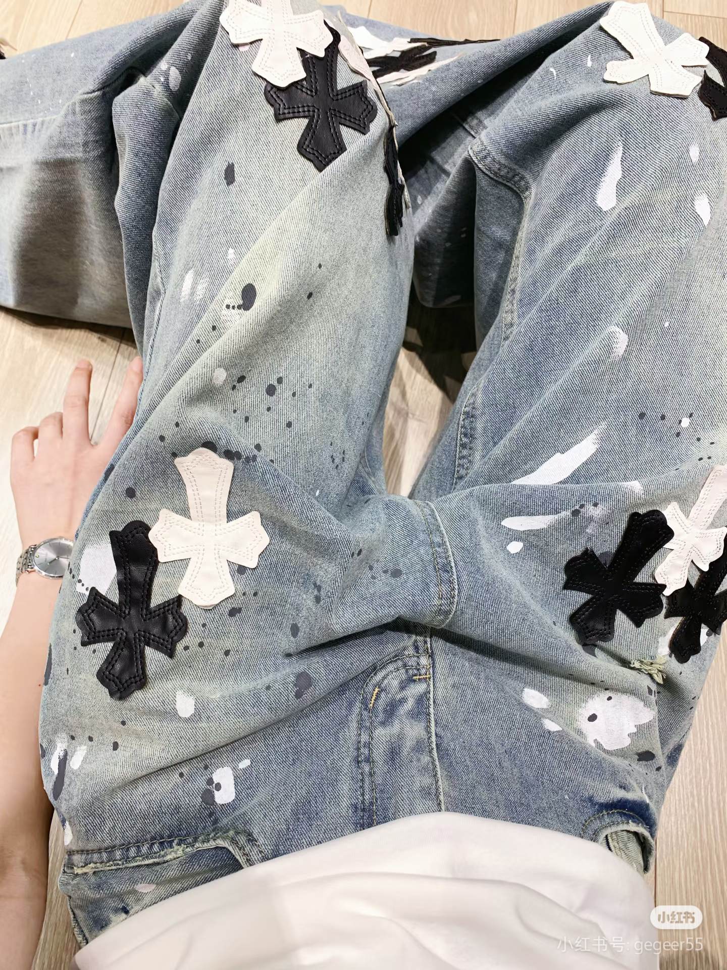 chrom 25fw jacquard jeans