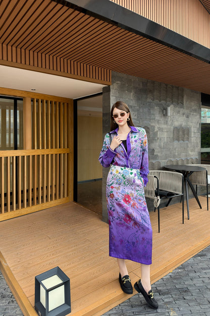 Guc 25fw printed skirt