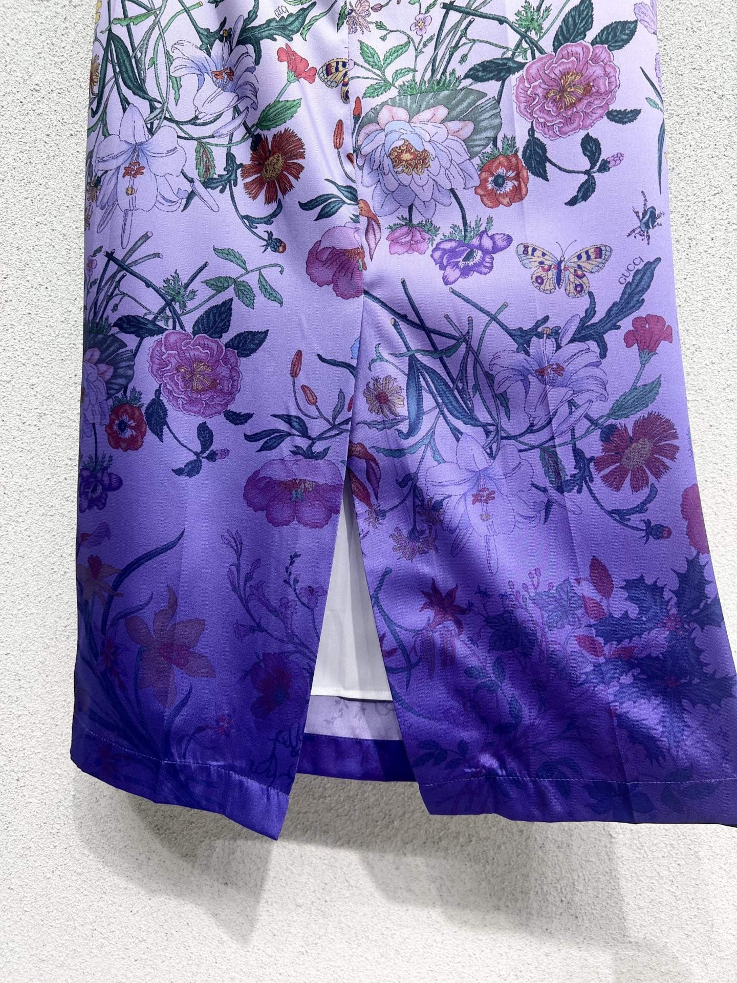 Guc 25fw printed skirt