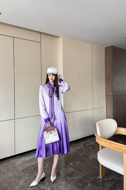 Guc 25fw colorblock dress