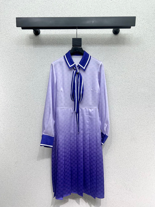 Guc 25fw colorblock dress