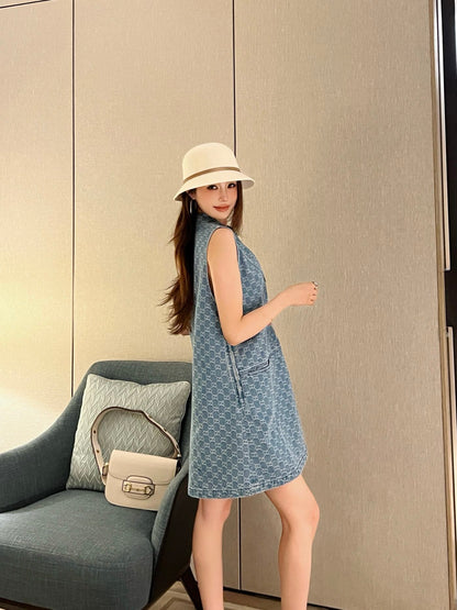 Guc 25fw denim dress