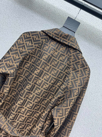 Fend 25fw jacquard trench coat