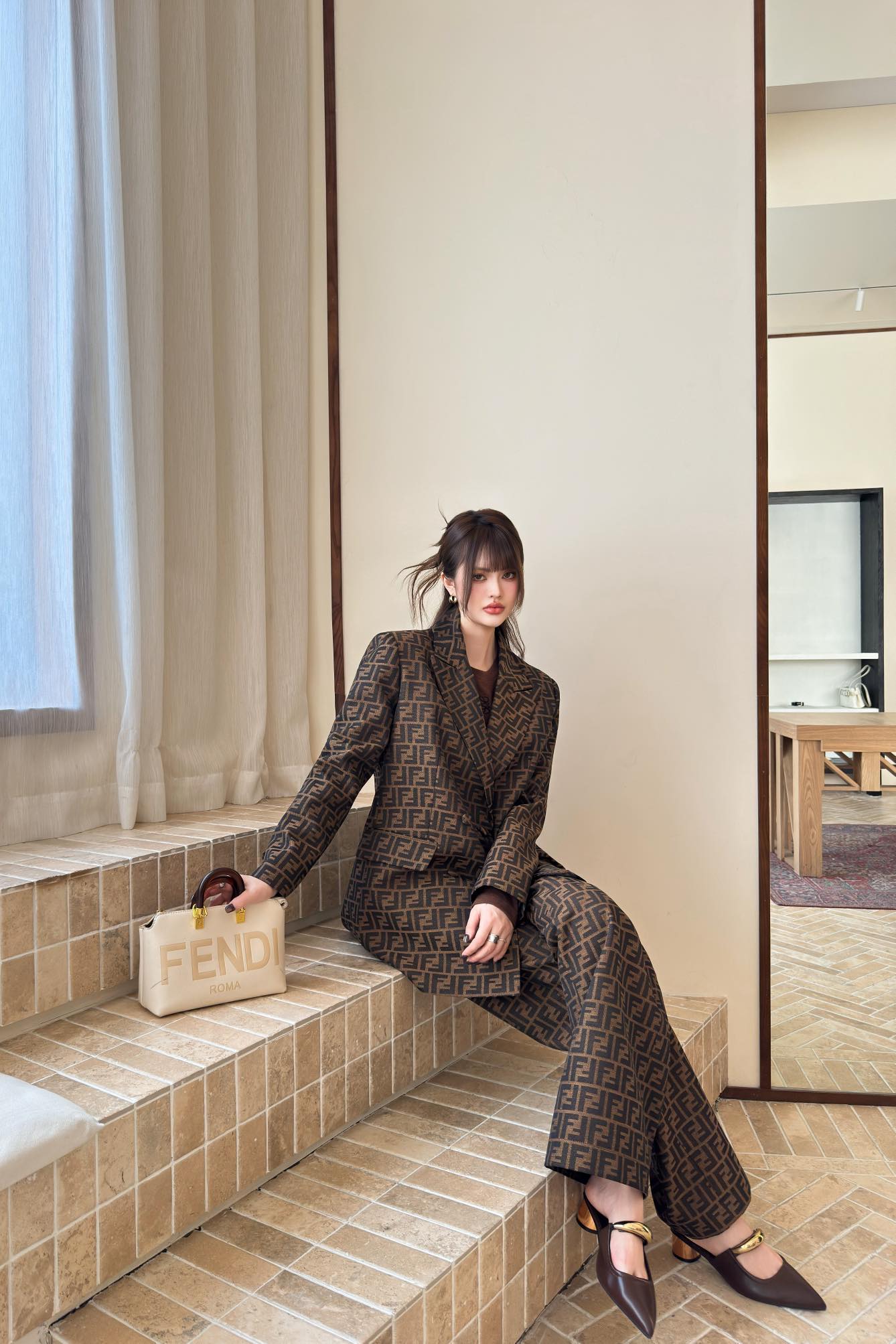 Fend 25fw jacquard pants