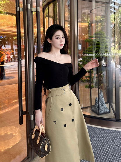 CD 25fw jacquard skirt
