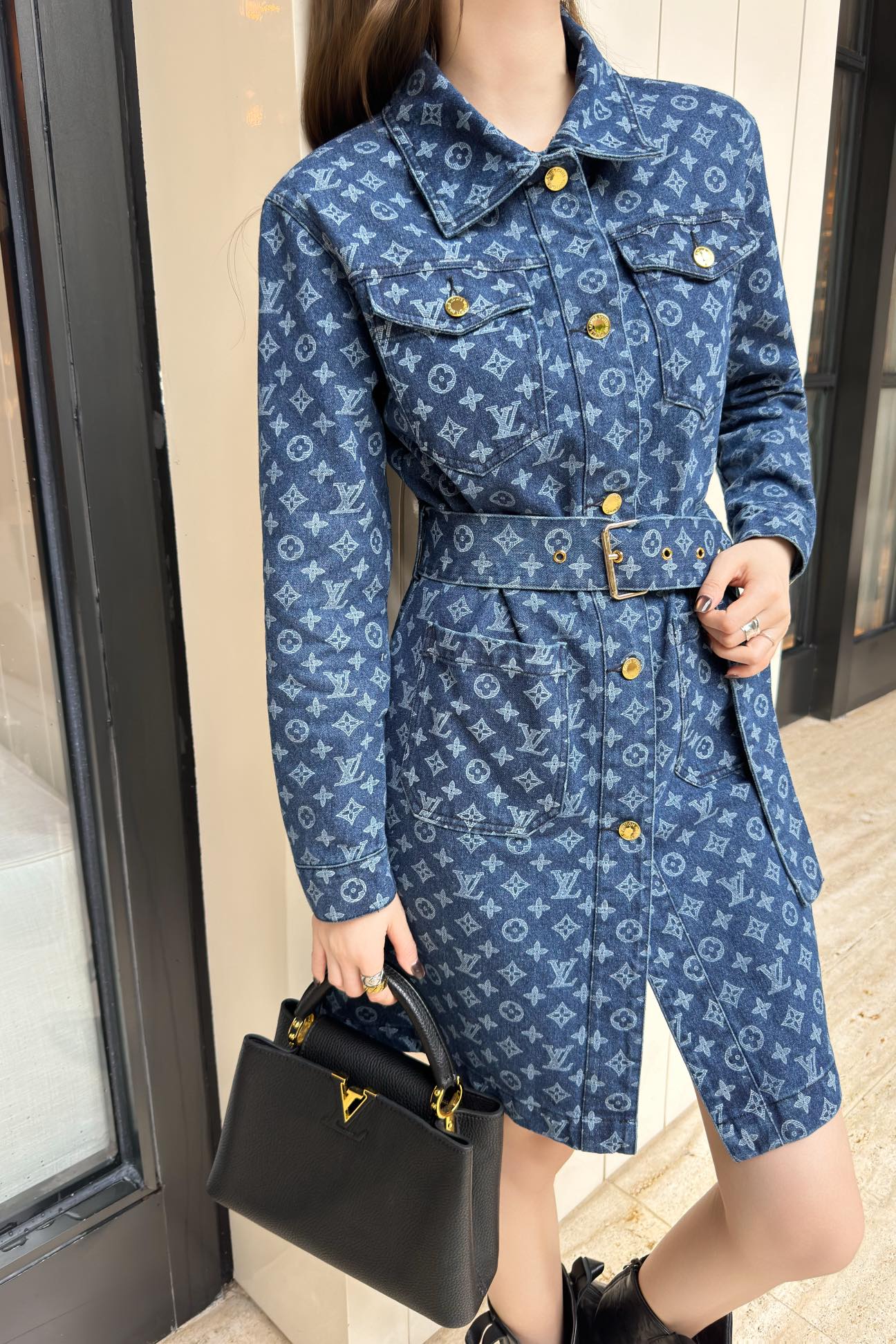 Louis 25fw denim dress