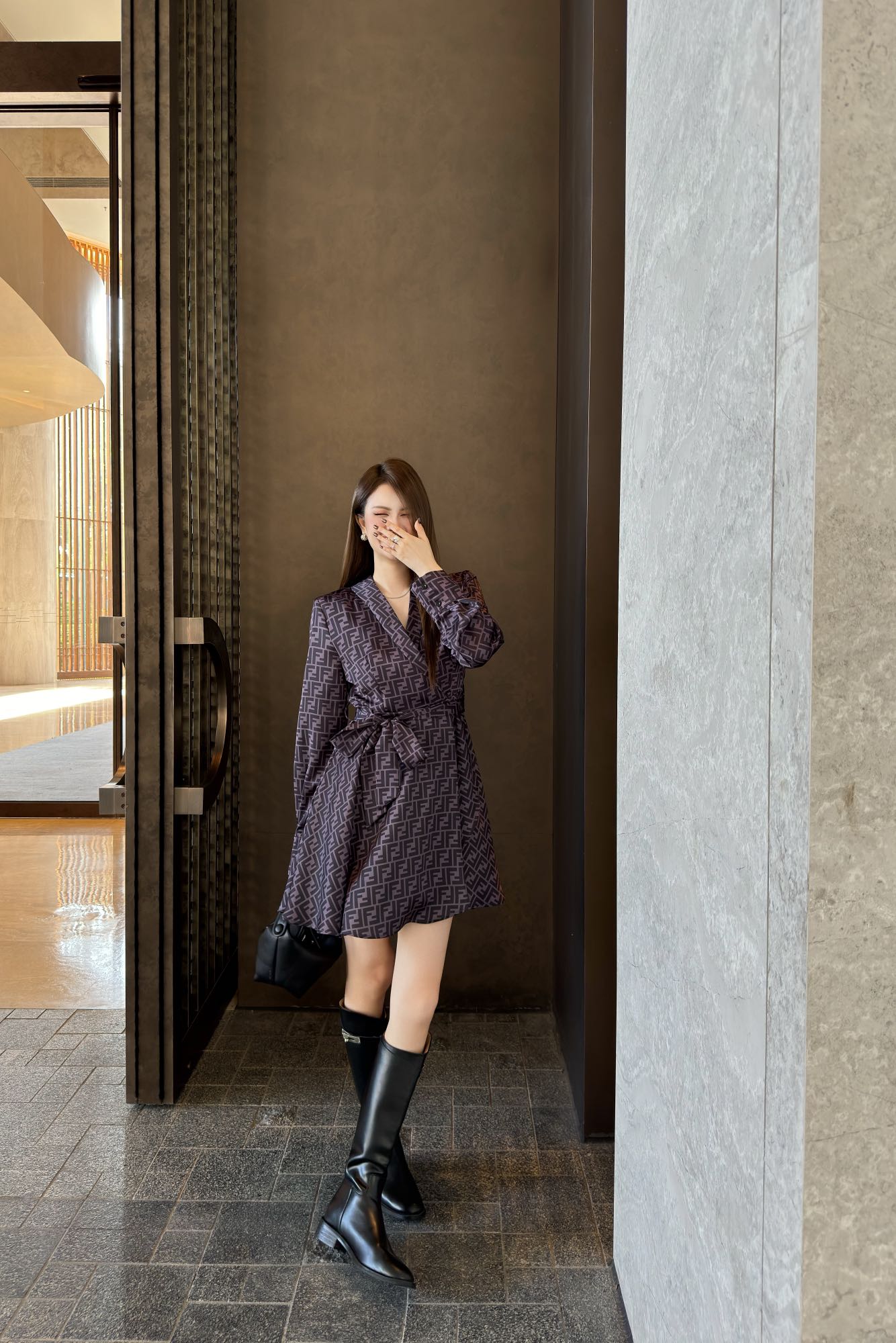 Fend 25fw jacquard dress