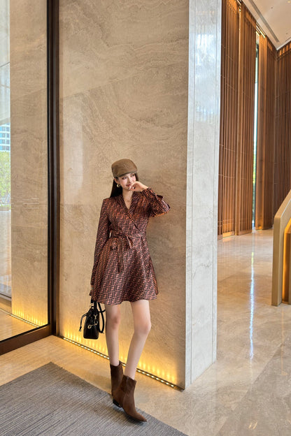 Fend 25fw jacquard dress