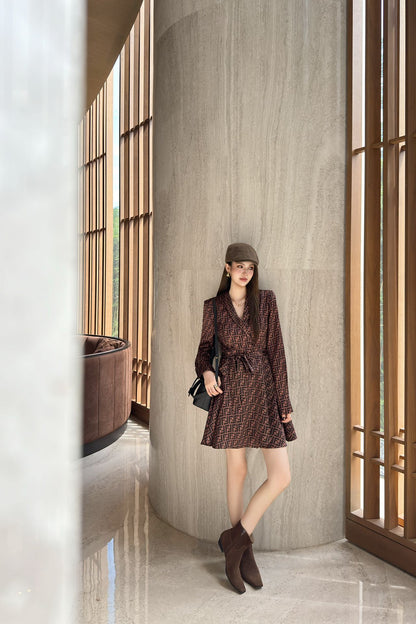 Fend 25fw jacquard dress