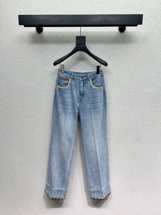 Val 25fw beaded jeans