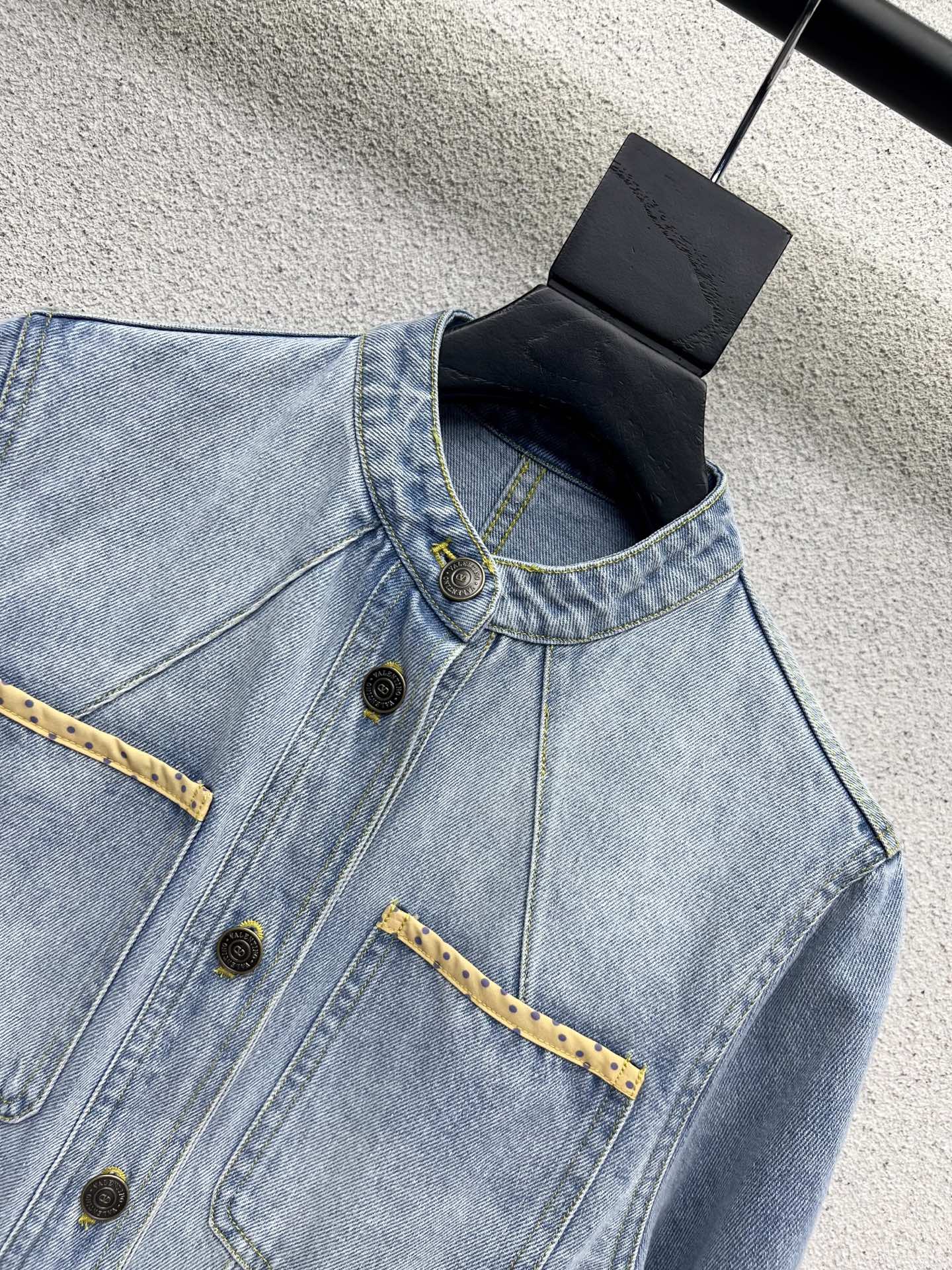 Val 25fw beaded denim jacket
