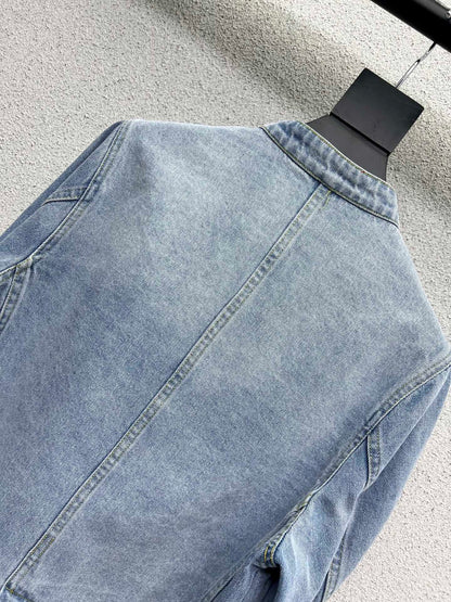 Val 25fw beaded denim jacket