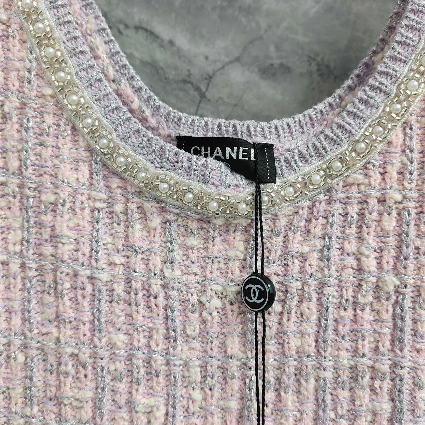 Chan 25ss beaded dress