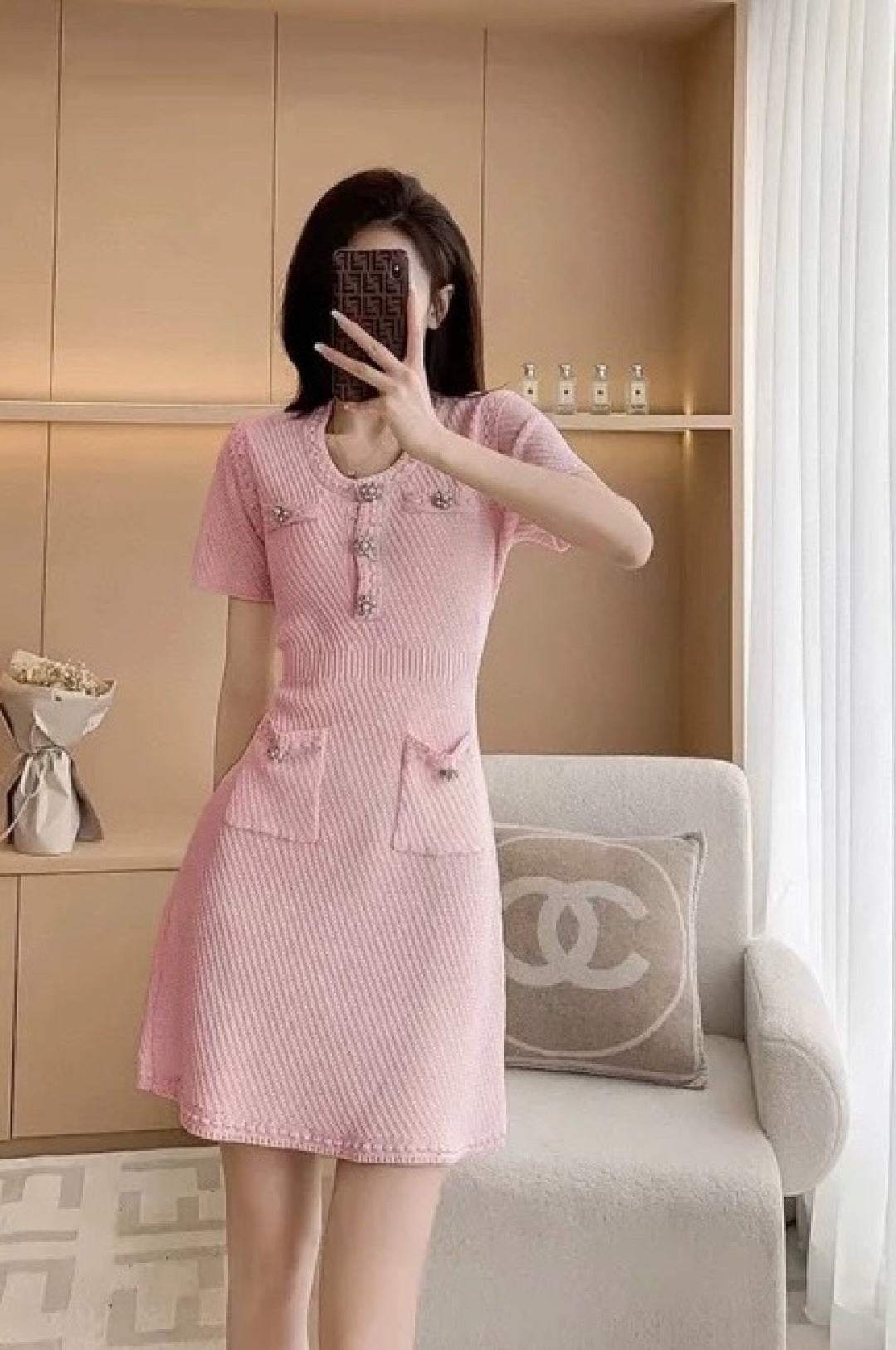 Chan 25ss knitted dress
