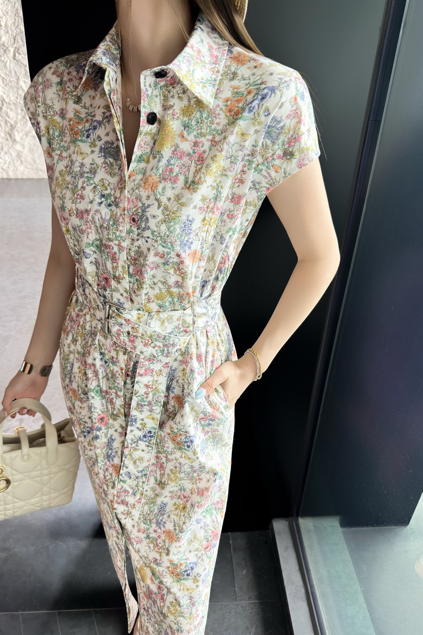 CD 25fw printed dress
