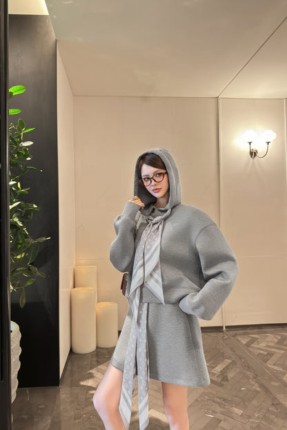 Louis 25fw scarf hoodie