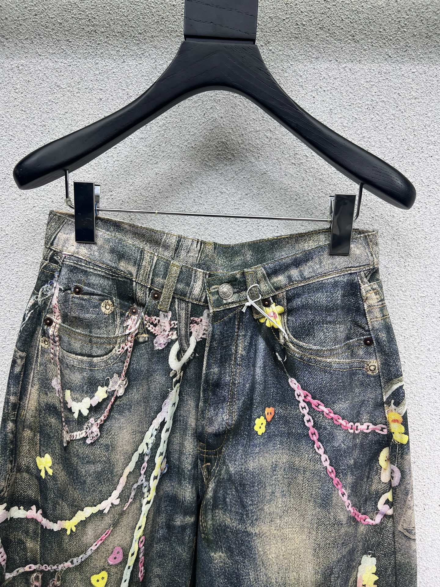 Acn 25fw printed jeans