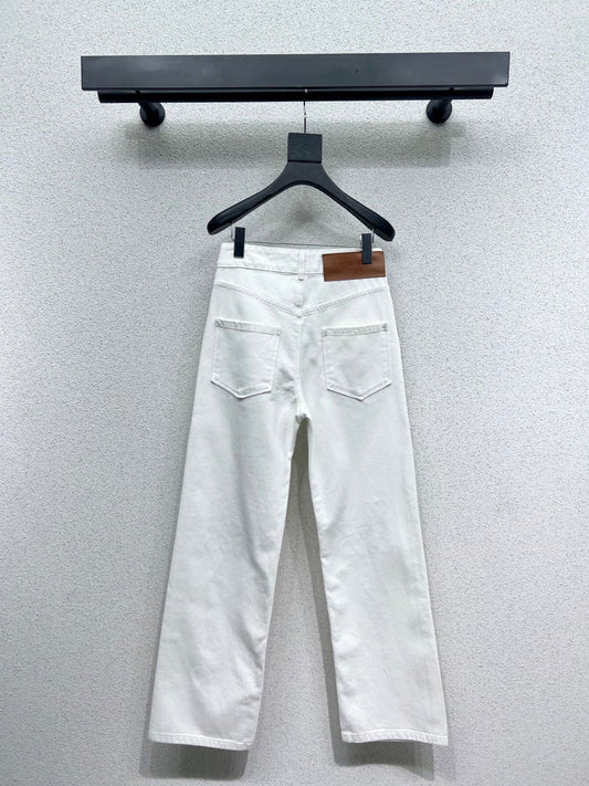 Loe 25fw embroidered jeans