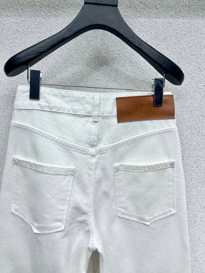 Loe 25fw embroidered jeans