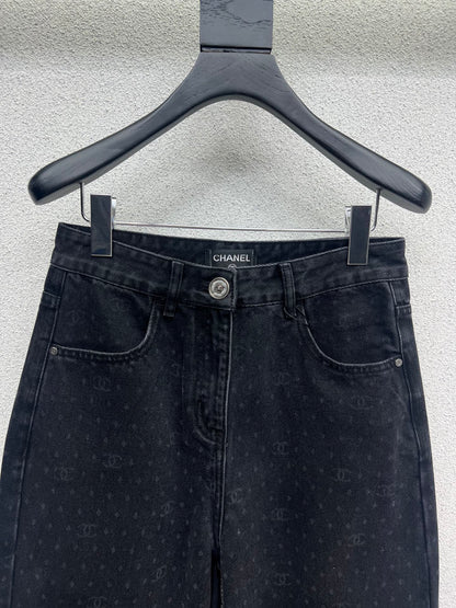 Chan 25fw printed jeans