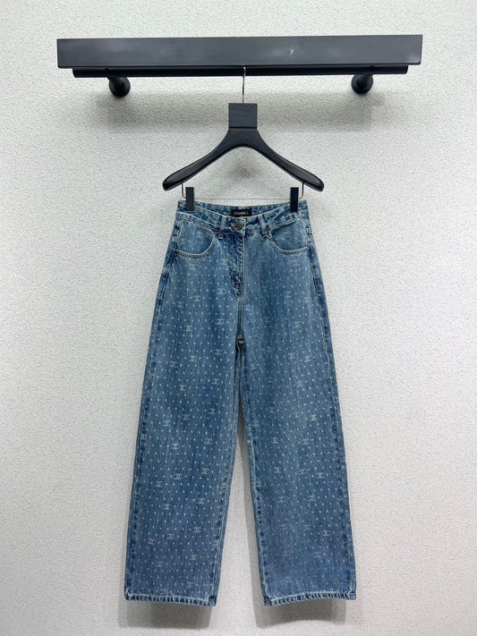Chan 25fw printed jeans