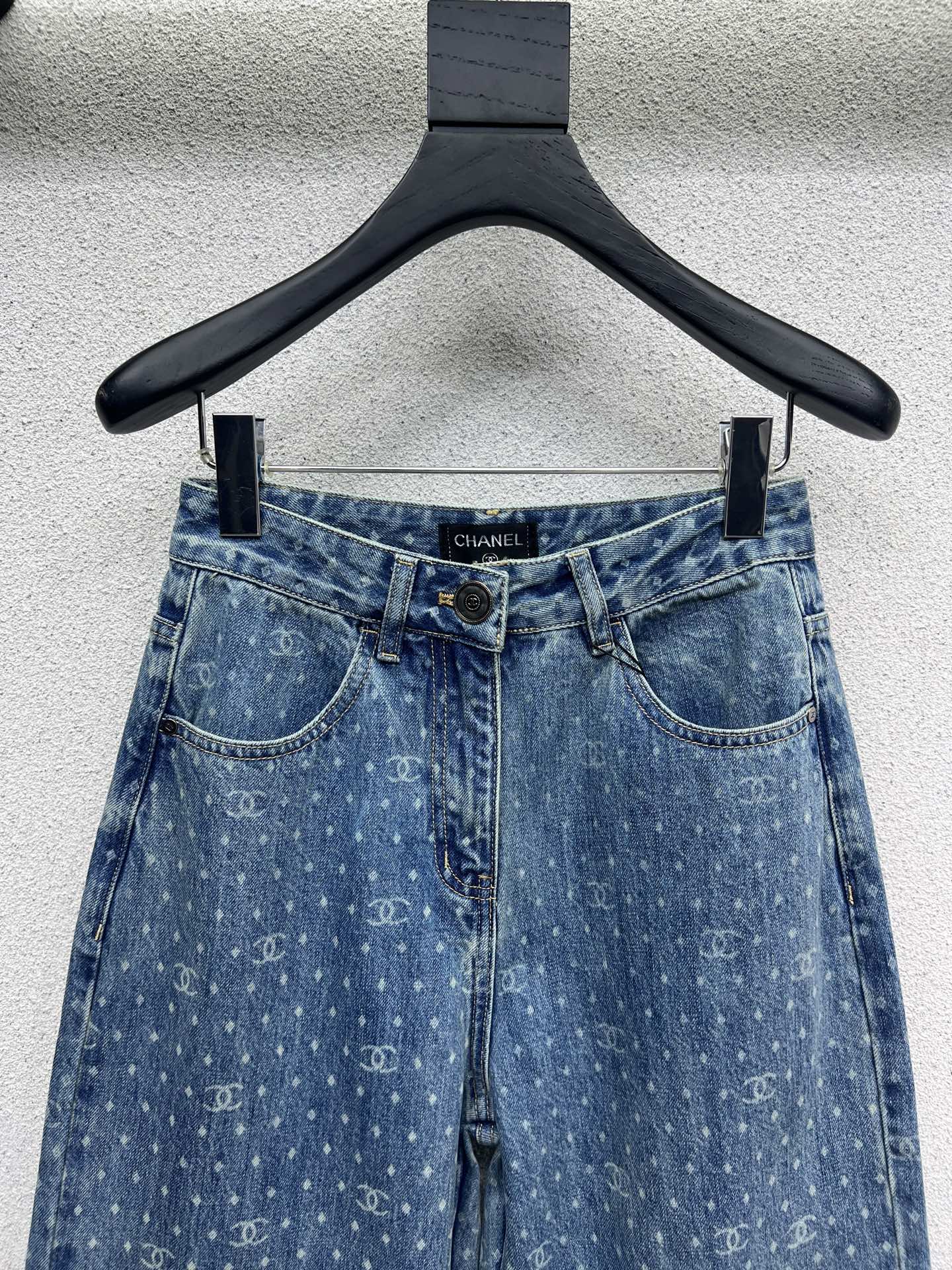 Chan 25fw printed jeans
