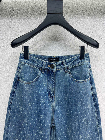 Chan 25fw printed jeans
