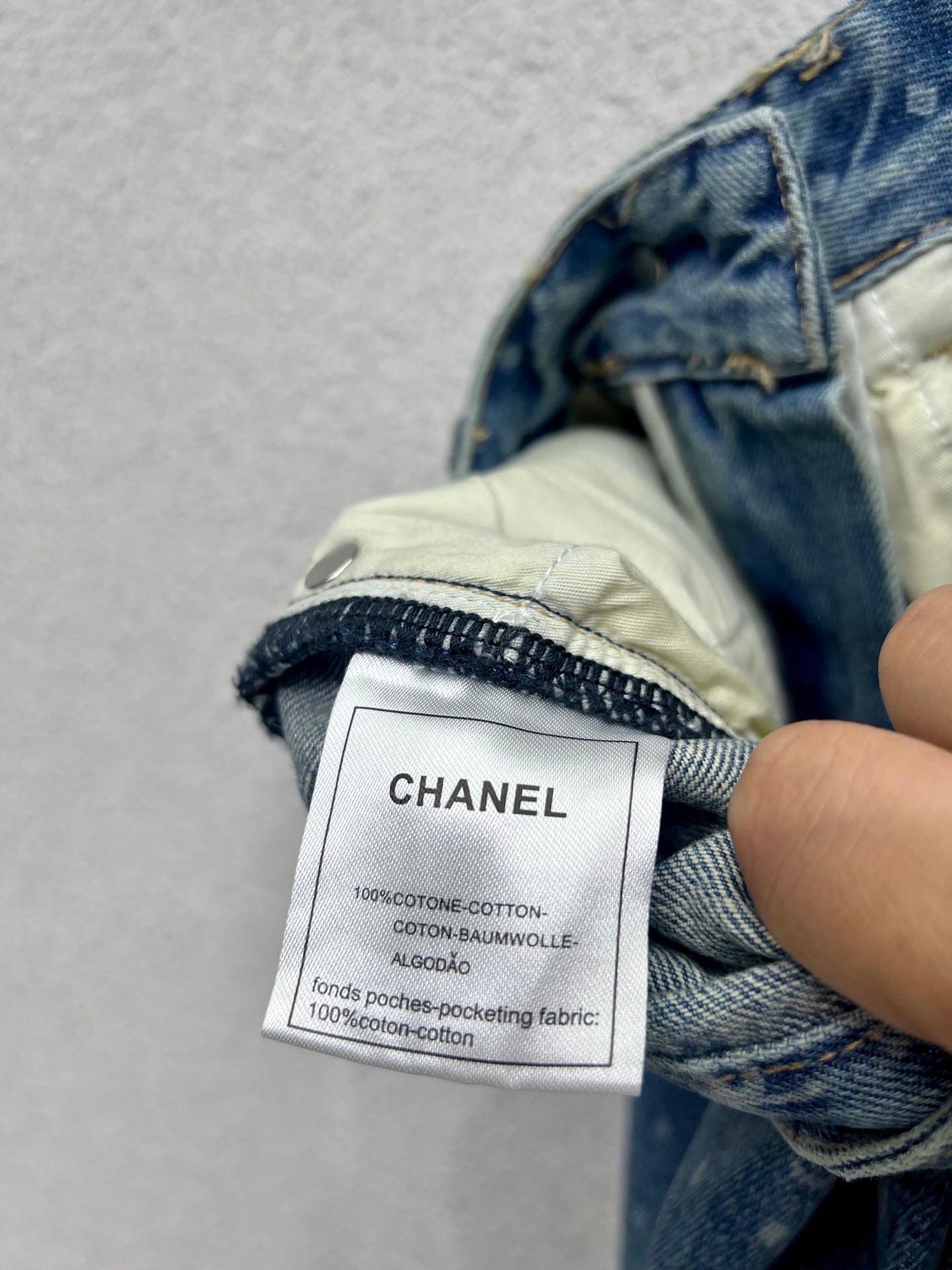 Chan 25fw printed jeans