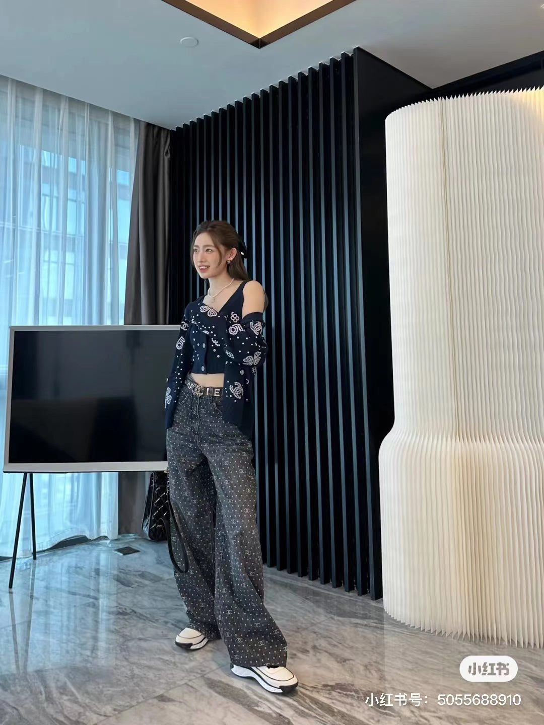 Chan 25fw printed jeans